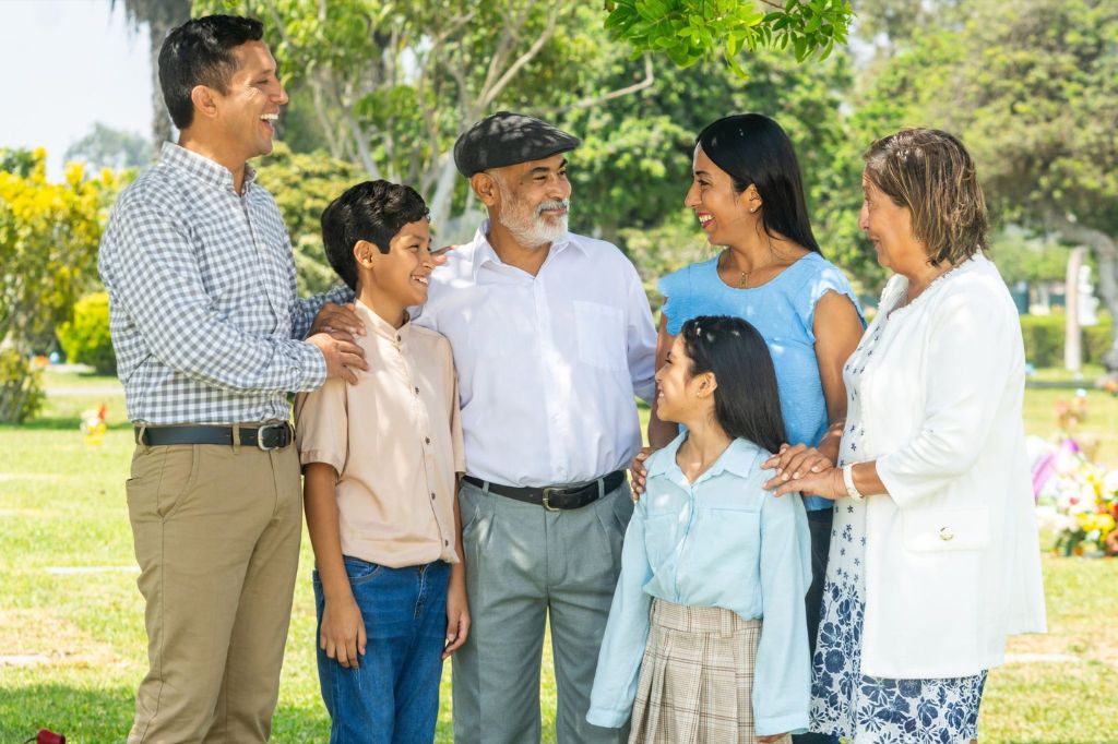 Una familia en Parque del Recuerdo.